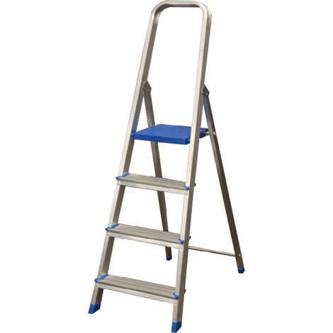 Escaleras de aluminio reforzadas Sifer 2002 de 4 peldaños normales EN131