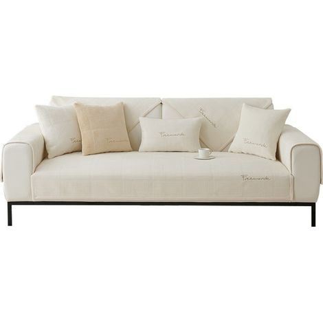 Housse de canapé universelle antidérapante pour 1/2/3/4 places, idéale pour les canapés d'angle, lavable et résistante aux griffures de chiens et de chats. (1/5)