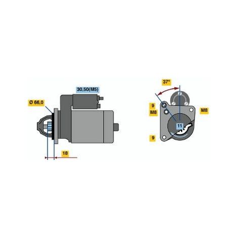 BOSCH  0986021651 Motorino di avviamento 12V 1,40kW 11 denti AS-PL UD19445S