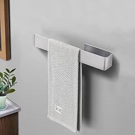 25 cm Porte Serviette Salle De Bain sans Percage Inoxydable Porte Serviette Adhesif pour Salle De Bain Et Cuisine Acier (1/4)