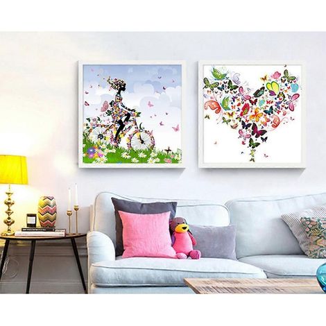 Leinwandbild „Blumenfee“, schlichter und trendiger Aquarellstil, ideal für Wohnzimmer, Schlafzimmer, Büro und Kinderzimmer (1 Stück) (1/3)