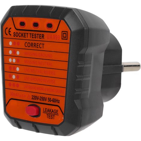Testeur de prise multifonctionnel, outil de détection des pannes de prise de courant, maintenance électrique des prises de bureau UE (220V250V). (1/5)