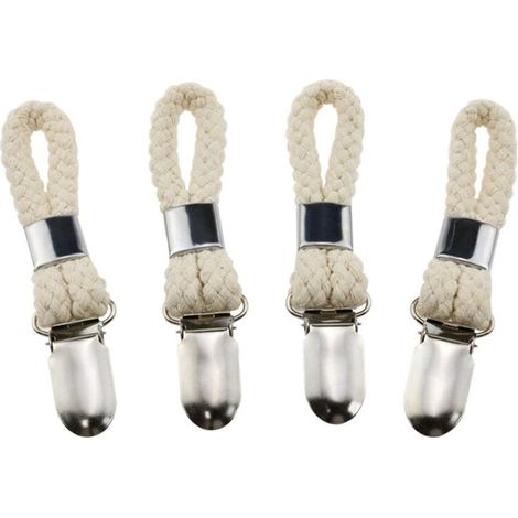 Paquete de 10 ganchos para toallas, toallero metálico para baño, ganchos para guardar toallas en la cocina y el baño. (1/5)