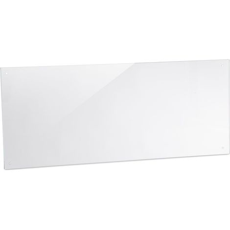 Schienale da cucina trasparente 120 x 40 cm paraschizzi facile da pulire moderno in vetro 130009473