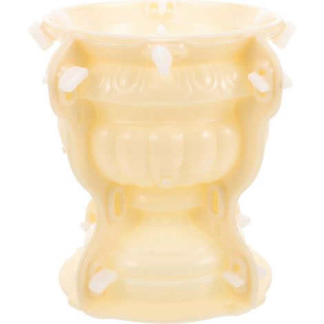 Moule à pot de fleurs réutilisable et durable pour la création de jardinières en béton personnalisées - Blanc - 21,50 x 21,50 x 21,00 cm (1/5)