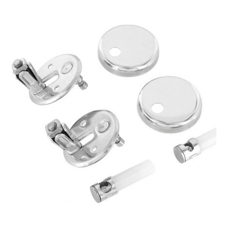 Kit de fixation IS Newson, pour siège WC en placage bois massif hêtre/acier inoxydable