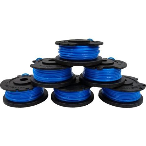 Lot de 6 bobines débroussailleuse pour Fil Rechange Tondeuse Greenworks, diamètre 1,65 mm (0,065 Pouces), à appliquer aux Coupe-Bordures Batterie Greenworks 24 V 40 - (1/5)