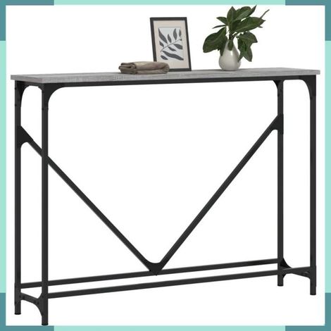 Table console - 834133 - Sonoma gris - Bois d'ingénierie et métal - 102 x 22,5 x 75 cm (1/5)