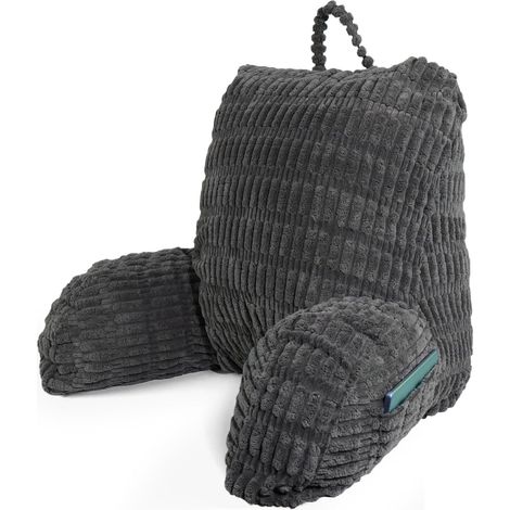 Coussin de lecture pour lit et canapé, coussin de lecture avec dossier à volants pour adultes, coussin d'assise avec dossier à volant, convient pour regarder la télévision, lire et jouer avec (1/4)
