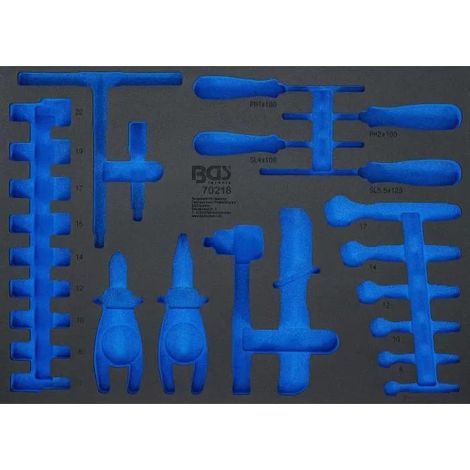 BGS Inserto per modello 70218 in schiuma dura nera