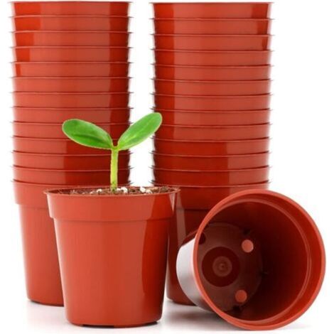 50 Pièces 5.4 cm Petits Pots pour Semis,Mini Rond Brillant Pot Plante de semis,pour Semis de Petites Plantes,Couleur Céramique (1/4)