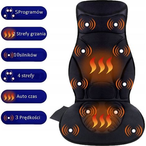 Esterilla de masaje para la espalda, masajeador Shiatsu, calefacción para el hogar y el coche.
