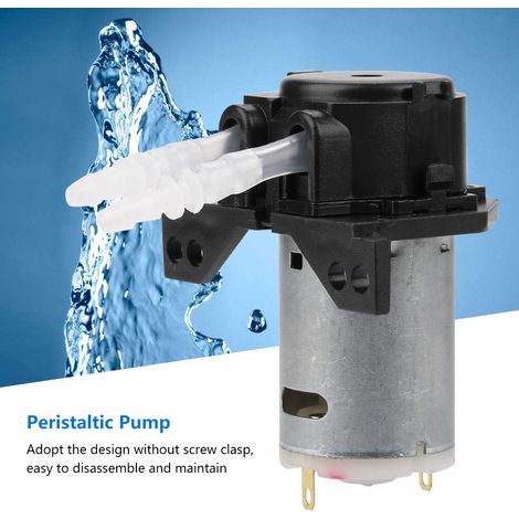 Pompe doseuse DIY à tube péristaltique pour analyse chimique en laboratoire d'aquarium (noir 12 V 35) (1/5)