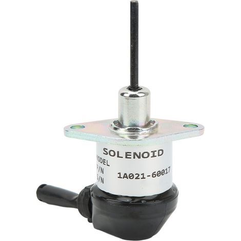 Solénoïde d'arrêt de carburant 1A021 60017, électrovanne d'arrêt de remplacement pour pelle Kubota L2800 L3130 L3200 24V (1/5)