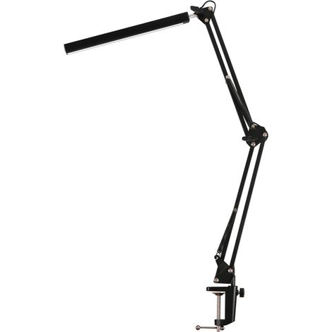 Dimmbare LED-Schreibtischleuchte mit Klemme, 3 Farbmodi und 10 Helligkeitsstufen, Speicherfunktion, 360° flexibler Halterung, augenschonende Metall-Schwenkarm-Schreibtischleuchte für das Homeoffice (1/5)