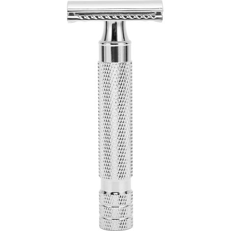 Rasoir Sécurité Vintage Manuelle pour Hommes - Poignée Ergonomique Antirouille - Idéal Barbier Maison, Salon & Voyage - Cadeau (1/5)