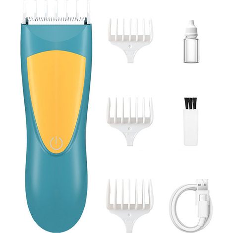 Tondeuse à cheveux pour enfants, silencieuse, détachable et portable, électrique, pour bébé bleu (1/5)