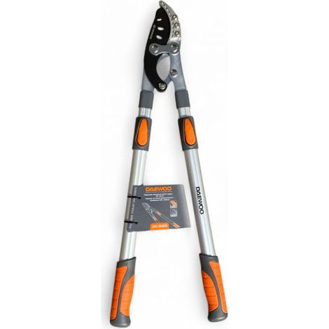 Daewoo – Ébrancheur télescopique 50mm – Lames en acier carbone – Système télescopique ajustable – Pour branches épaisses et résineuses