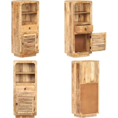 Buffet 45x32x110 cm Bois de manguier brut - Buffet bois brut - Buffet vintage (1/5)