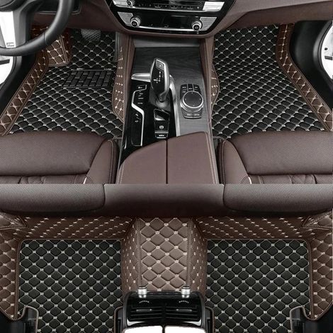 Tapis de sol de voiture, cuir synthétique de luxe, design étanche et antidérapant, tapis de sol 3 pièces - 17 (1/2)