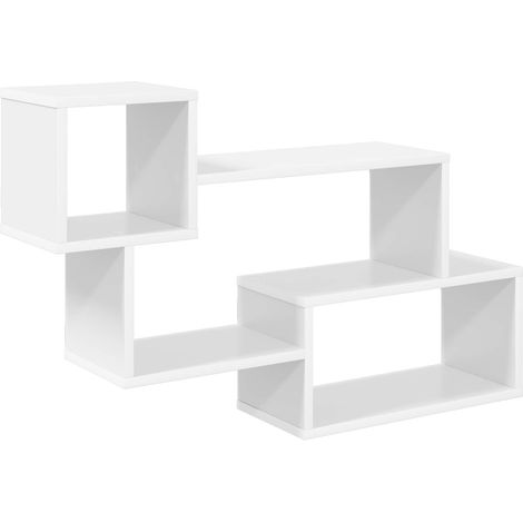 Floating Shelf Wall-Mounted White 87 x 20 x 55 cm vidaXL (1/5)