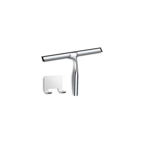 Raclette Douche en Acier INOX avec Crochet, Raclette de Douche Argent, Raclette Vitre Douche, Raclette Salle de Bain pour Carrelage Mur Verre Porte Miroirs Fenêtres Table