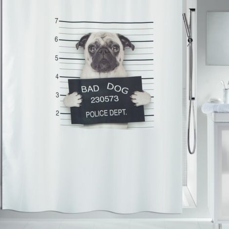 Cortina de ducha Poliéster BAD DOG 180x180cm Spirella