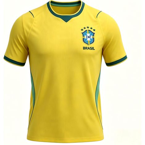 Maillot Domicile Brésil Coupe du Monde 2026 (Enfants & Adultes) – Tenue de Football – Maillot d'Entraînement (Taille S)