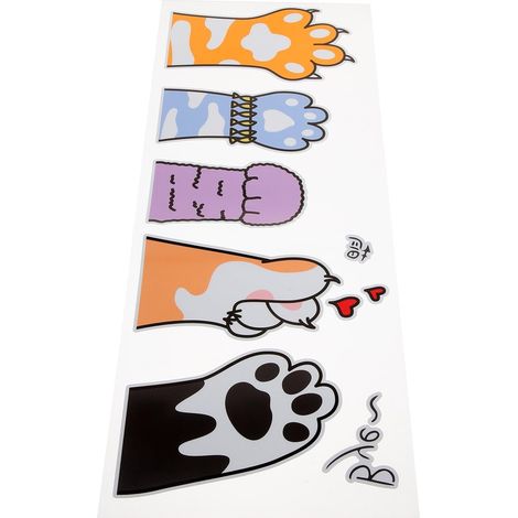 Paw Shaped Car Sticker Durable Medium Size Fun and