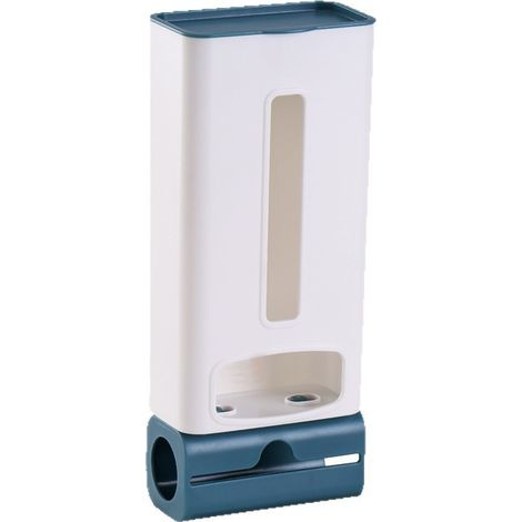 Dispenser per sacchetti della spesa, porta sacchetti di plastica, contenitore autoadesivo per sacchetti della spazzatura montato a parete, aperture facilmente accessibili, installazione semplice, mont (1/5)