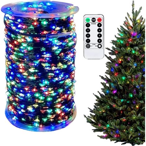Guirlandes LED Noël étanches, minuterie, arbre/cheminée/buissons (1/5)