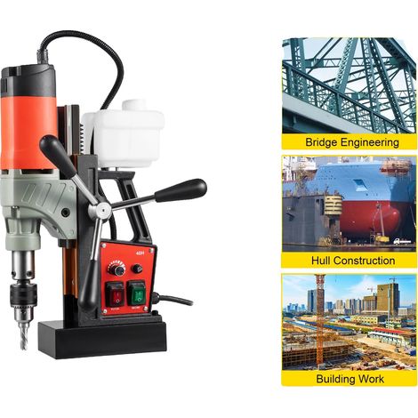 Perceuse magnétique, 1200W de puissance, vitesse réglable, 1200W 580RPM (1/2)