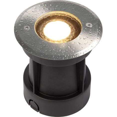 Spot LED Extérieur Encastrable GU10 5W LED blanc chaud Spot encastrable au sol IP67 etanche lumières enterrées éclairage encastré pour Jardin Pelouse Terrasse Chemin Bain, Acier Inoxydable (1/5)