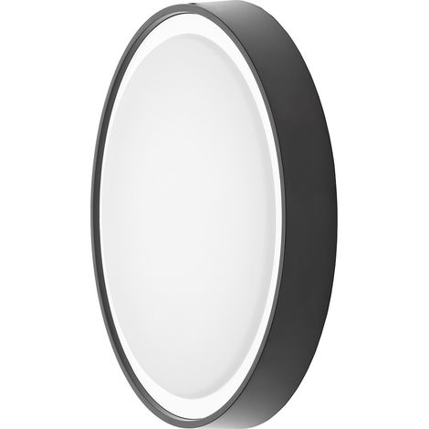 Litecraft Newton Wall Light Outdoor 27 cm LED Round IP65 Garden Fitting - Black (1/5)