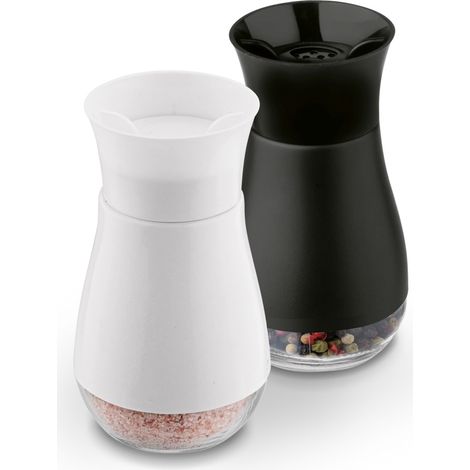 Set di 2 contenitori per spezie Devi da 140 ml, 10,5x5 cm, nero+bianco (1/5)