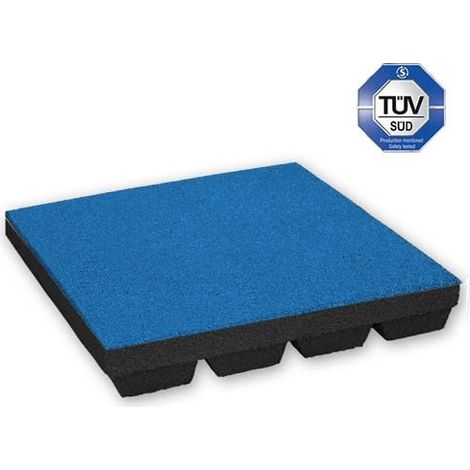 Vivol – Dalle en caoutchouc SBR 50 x 50 cm – Épaisseur 45 mm – Résistante aux intempéries – Amortissement chocs jusqu'à 1,6 m – Connecteurs inclus