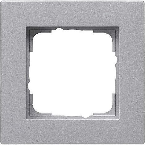 Gira Marco embellecedor 1f plano Gira E2 F Alu [0211255], 0211 255