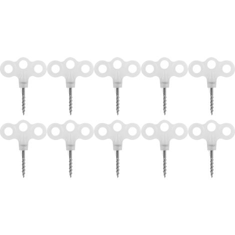 Piquets de tente lumineux en acier inoxydable pour camping randonnée - Lot de 10 ancres sol vissables (1/5)