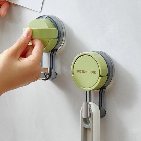 Crochet à ventouse auto-adhésif étanche et résistant, pratique pour suspendre les ustensiles de cuisine. Étagère amovible pour accessoires de chambre. (1/5)