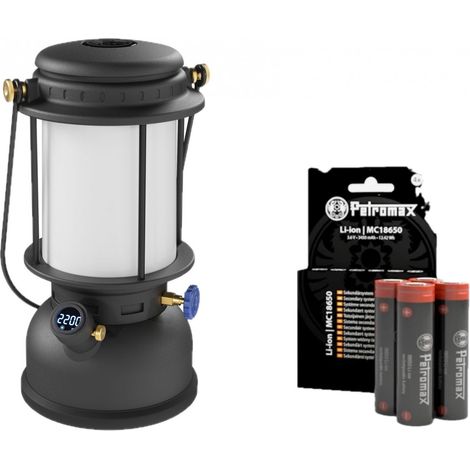 Petromax LM500 LED Laterne Schwarz Set inklusive Akku PX-LM500-Black + PX-18650-BAT (1/5)