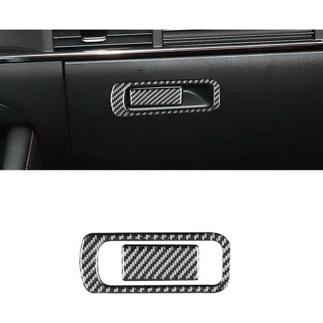Ein Satz Griffaufkleber aus weicher Kohlefaser für die Beifahrerseite des Ablagefachs, passend für Mazda 3 Axela (Baujahre 20-24). (1/4)