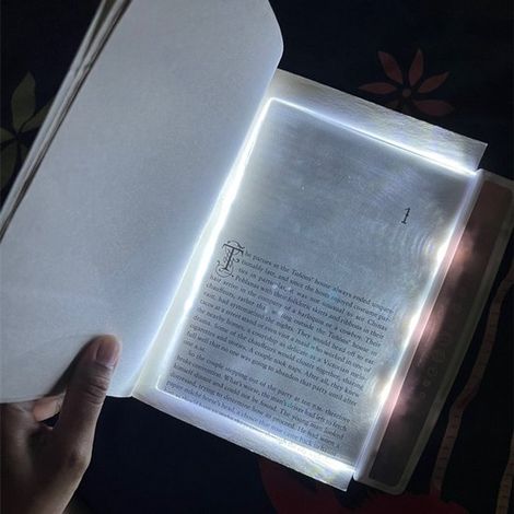 2 lámparas de lectura inalámbricas con función de marcapáginas para dormitorio, Lámpara de libro en blanco y negro (1/5)