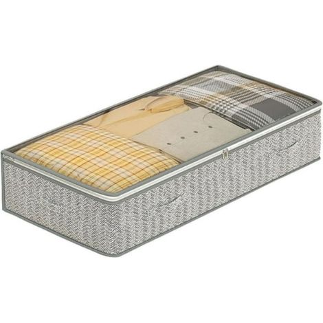 conteneurs de rangement grande capacité, sac de rangement transparent à fermeture éclair bidirectionnelle, boîte de rangement (1/5)