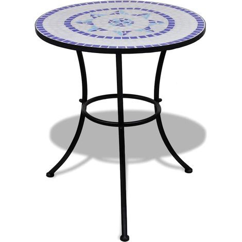 Maison Exclusive - 3-tlg. Bistro-Set Keramikfliesen Blau und Weiß (1/5)
