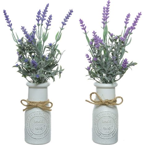 Everlands künstlicher Lavendel im Dekogefäß 32 cm