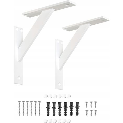 Soporte de 3 piezas 180 mm Blanco (1/5)