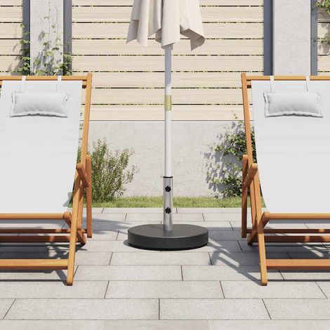 Socle de parasol, Support parasol Robuste de Qualité, Granite 30 kg Rond Noir OIB9919E (1/5)