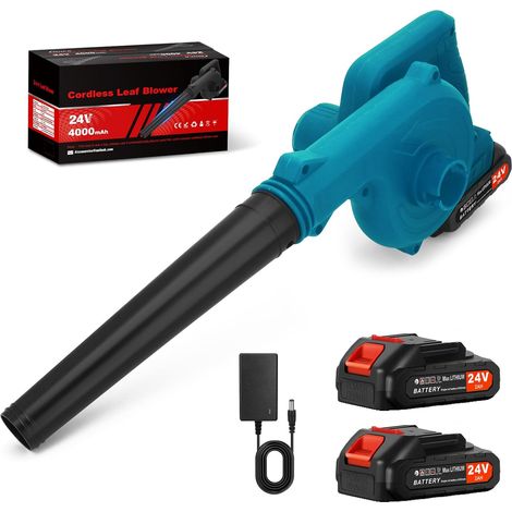 Souffleur sans Fil 24V – Puissant et Léger pour Jardin, Voiture, Atelier  Moteur Brushless 20 000 tr/min, 40 min, Poignée Antidérapante, Multi-usages Feuilles/Neige/Poils, Chargeur+Embout Inclus (1/5)