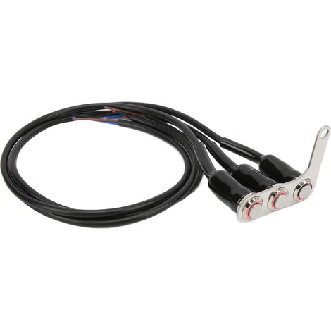 Interrupteur de guidon moto LED en acier inoxydable étanche pour klaxon, phare et projecteur - Côté gauche (1/5)