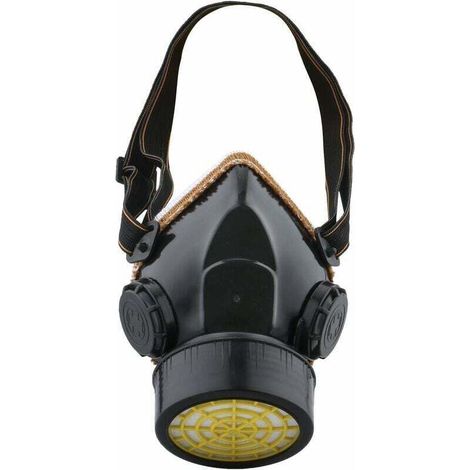 UlisemMasque Anti-Poussiere Protection Peinture Respirateur chimique industriel Contre Vapeur Toxique, Masque Cartouche Protection Soupape de Facile à Respirer, Noir (1/4)